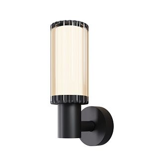Уличный настенный светильник 29 см, Maytoni Rib O502WL-01B, черный