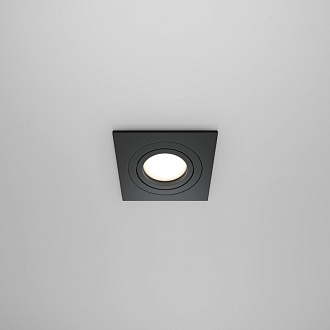 Светильник, 9 см, черный, Maytoni Atom DL024-2-01B, встраиваемый