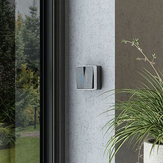 W5020104 Выключатель двухклавишный с подсветкой Gallant, графит рифленый Werkel, 4690389164194