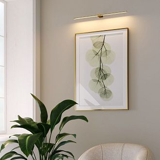 Светильник настенный светодиодный 60 см, 12W, 3000K, Elektrostandard Luar 40125/LED, латунь 