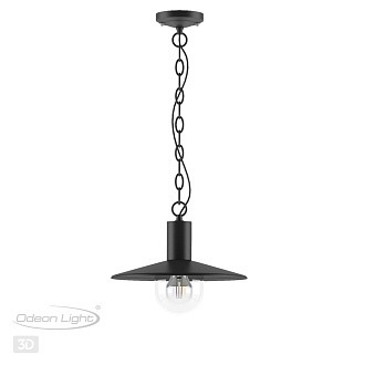 Уличный подвесной светильник Odeon Light Furcadia 4833/1, диаметр 30 см, черный