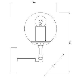 Бра Arte Lamp A1664AP-1BK черный