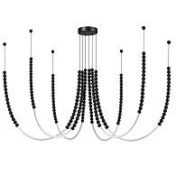 Подвесной светильник 120*10*150- см, 6*LED*70W, 3500K, Odeon Light Monella 7149/70L, черный