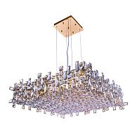 Люстра L800 x W800 x H230, мм, 16*40W (640W), GOLD+CLEAR (Золото + Прозрачный Хрусталь) NewRgy 2874E/16A GOLD+CLEAR