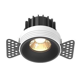 Встраиваемый светильник 11,5-6 см, LED*12W, 2700K, Maytoni Round 60° DL058-12W2.7K-TRS-B, Черный, вр 7,5 см