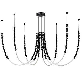 Подвесной светильник 120*10*150- см, 6*LED*70W, 3500K, Odeon Light Monella 7149/70L, черный