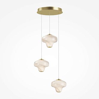 Подвесной светильник 44*31-321 см, *LED*17W, 3000K, Maytoni Sirocco MOD359PL-L17BS3K, Латунь