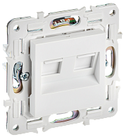 SKANDY Розетка комп. 2-ая RJ45 кат.6 SK-K04W арк. бел. IEK, SK-K20-2-K01