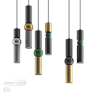 Подвесной светодиодный светильник Odeon Light Sakra 4075/5L черный, диаметр 6.5 см