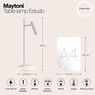 Настольная лампа Maytoni Estudo Z010TL-L8W3K