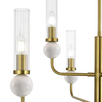 Люстра на штанге 80*151 см, 6*E14*40W, ST-Luce Medea SL1244.303.06, латунный
