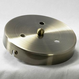 Потолочная люстра Lussole GRLSP-0187, диаметр 60 см, бронза-белый