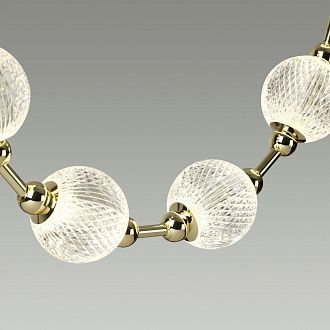 Светильник 375 см, 64W, 4000K, Odeon Light Crystal 5008/64L, золото