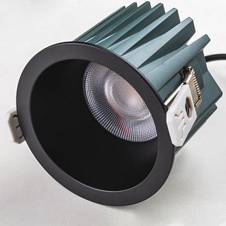 Светильник LED IP44 *8,3*- см, LED*W, 4000K, Lightstar Ciclone 385347, Черный; Черный матовый, вр 7,5 см