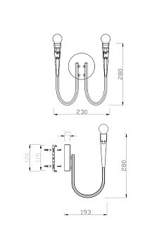 Бра 29 см, Freya Branches FR5253WL-02N, никель