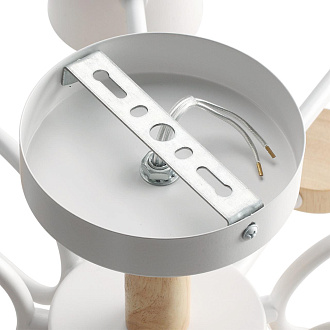 Потолочный светильник 69*20 см, 10*GX53 Lumion Rondo 8196/10C белый,дерево