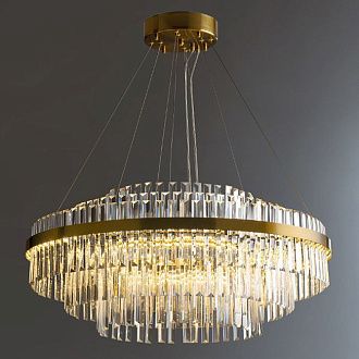 Подвесная люстра VOYAGE D100 100*100*36 см, 1*LED*122W, 3000, 4000, 5000K, ImperiumLoft voyage01, Латунь