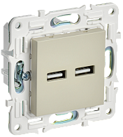 SKANDY Розетка USB A+A 3,1А SK-R15B беж. IEK, SK-U21-D31-K10