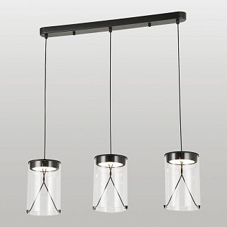 Подвесной светильник *65*35-120 см, 3*LED*5W, 3000K, Lussole Smith LSP-7474, черный