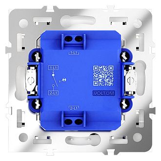Выключатель встраиваемый Voltum S70 одноклавишный с подсветкой 10А, белый  пластик  VLS010201