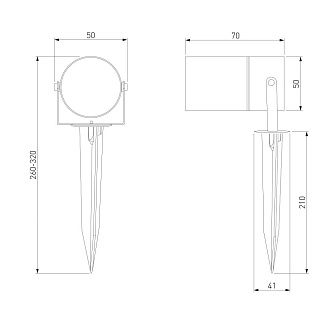 Ландшафтный поворотный светильник Landscape LED 3000K черный IP54 043 FL LED черный Elektrostandard  4690389219368, a072086