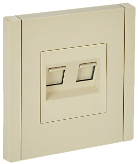 Розетка двойная RJ11+RJ45 кат.5E FP435 ваниль IEK FORTE&PIANO, FP-KT20-O-1-K10