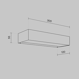 Бра 12*30 см, LED 10W, 3000К, Графит Maytoni Lot O428WL-L10GF3K