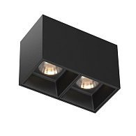 Потолочный светильник 14,5*7,5*9,5 см, LED*24W, 3000 К, Alfa LED C065CL-02-L12W3K-B Maytoni Ceiling & Wall, Черный