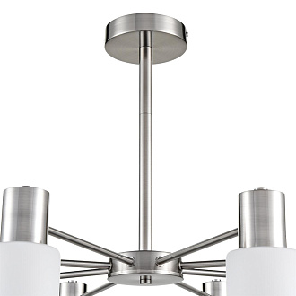 Люстра потолочная 72*49 см, 8*E14 Lumion MAVE 8099/8C никель, белый