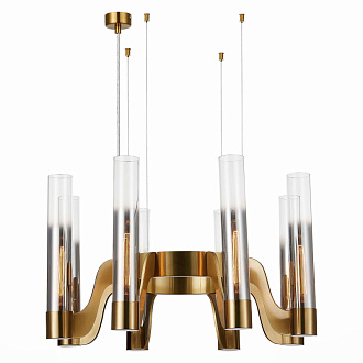 Люстра подвесная 80 см, 320W, ST LUCE ETTORE SL1235.303.08 Латунь