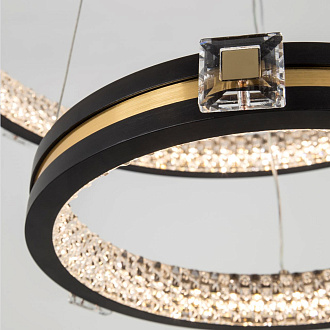 Подвесной светильник 52*52*140 см, LED 75W, 3000 / 6000K, Черный, Латунь LED4U L77084-2
