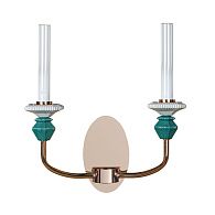 Бра 36*17*28 см, 1*LED, 4W, 3000K Divinare Capello 4947/01 AP-2, Золото Белый Зеленый
