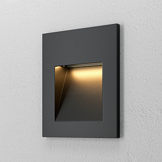 Встраиваемый светильник Maytoni LED Arca O038-L3B, 3W LED, 3000K, черный, вр 5,5*6 см