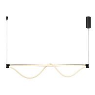 Подвесной светильник 146,5*8*60-238 см, *LED*38W, 3000K, Mantra Fugaz MAN8951, черный