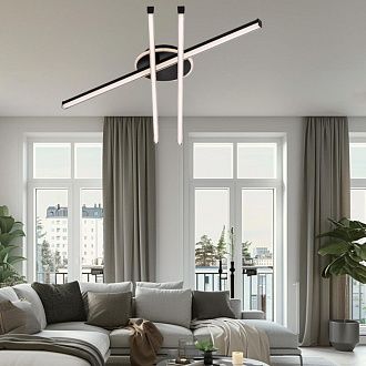 Накладная люстра 90*14 см, 75W, 3000-6000K, Citilux Trent   CL203631 черный