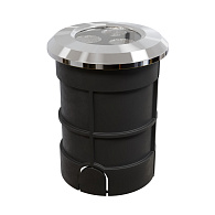 Встраиваемый светильник 7,5*9,5 см, LED*3W, 3000 К, Flash O044DL-L3S3K Maytoni Outdoor, Серебро