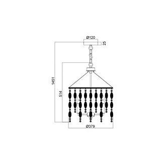 Подвесная люстра Vele Luce Grace VL4093P03, диаметр 38 см, хром