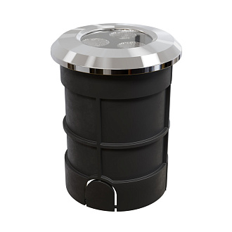 Встраиваемый светильник 7,5*9,5 см, LED*3W, 3000 К, Flash O044DL-L3S3K Maytoni Outdoor, Серебро