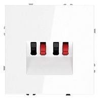 Розетка акустическая встраиваемая Voltum S70 4-местная, белый  пластик  VLS060301