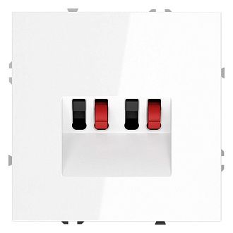 Розетка акустическая встраиваемая Voltum S70 4-местная, белый  пластик  VLS060301