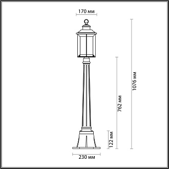 Уличный светильник Odeon Light Mavret 4961/1F Коричневый