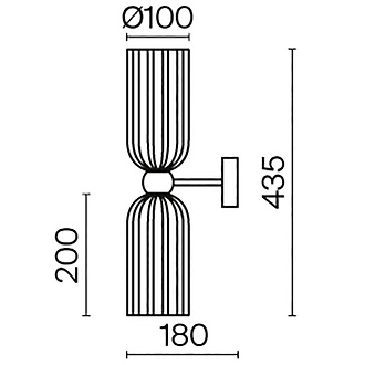 Светильник 44 см, Maytoni MOD302WL-02W, золото