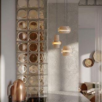 Подвесной светильник 17 см, 7W, 3000K, LOFT IT Colette 10474P/B, латунь