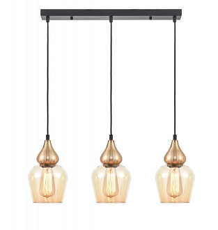 Подвесной светильник 15*64*146 см, 3*E27 черный, латунь Vele Luce Simone VL5564P13