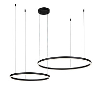 Подвесной светильник 1200*800*140/1240 мм, 2*LED 105W 3000-5700K черный Indigo Galass V000030L, 14001/2P Black