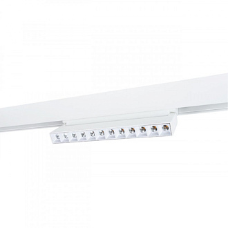 Трековый светильник 21,9*2,2 см, 1*LED*12W, 4000К, Arte lamp Linea Белый A4668PL-1WH