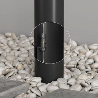 Садово-парковый светильник *10,8*30- см, 1*E27*18W, Denkirs Nord DK9743-BK, черный алюминий