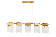 Люстра L1000 x W250 x H200(700), мм, 5*40W (200W), PLATING BRASS+CLEAR (Латунь + Прозрачный Хрусталь) NewRgy 5630P/5A PLATING BRASS+CLEAR