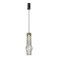 Подвесной светильник 12 см, 10W, 3000K, Lussole LSP-4021, черный-бронза