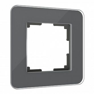 W0012440 Рамка на 1 пост Elite, графит, стекло Werkel, 4690389180675